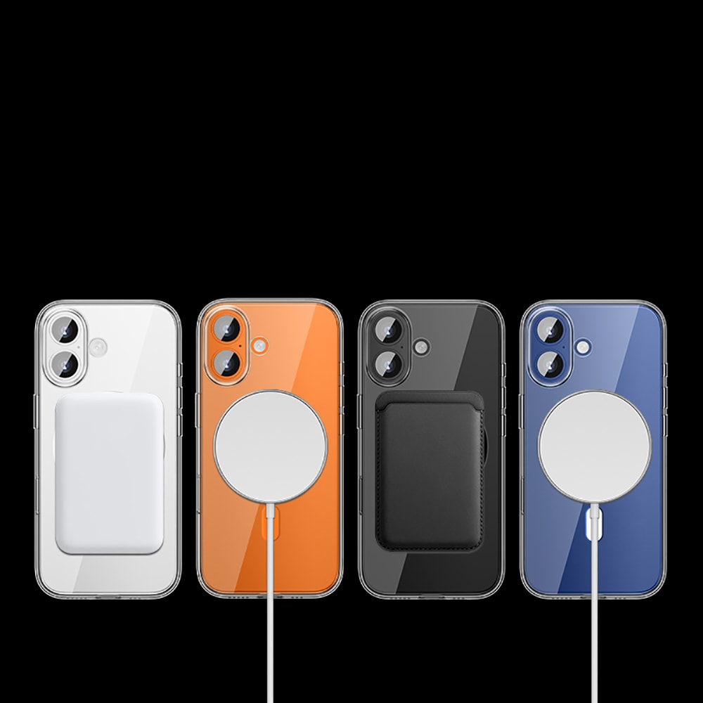 Apple iPhone 17 Kılıf M-safe Şarj Özellikli Transparan Sert PC Wlons Pita Kapak