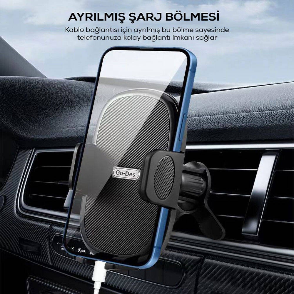 Go Des GD-HD936 360° Dönebilen ve Uzayan Başlıklı Araç Telefon Tutucu