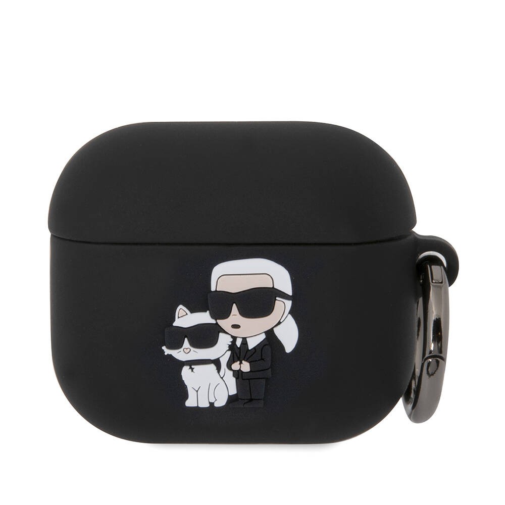 Airpods 3. Nesil Kılıf Karl Lagerfeld Orjinal Lisanslı Karl & Choupette 3D Silikon Kapak