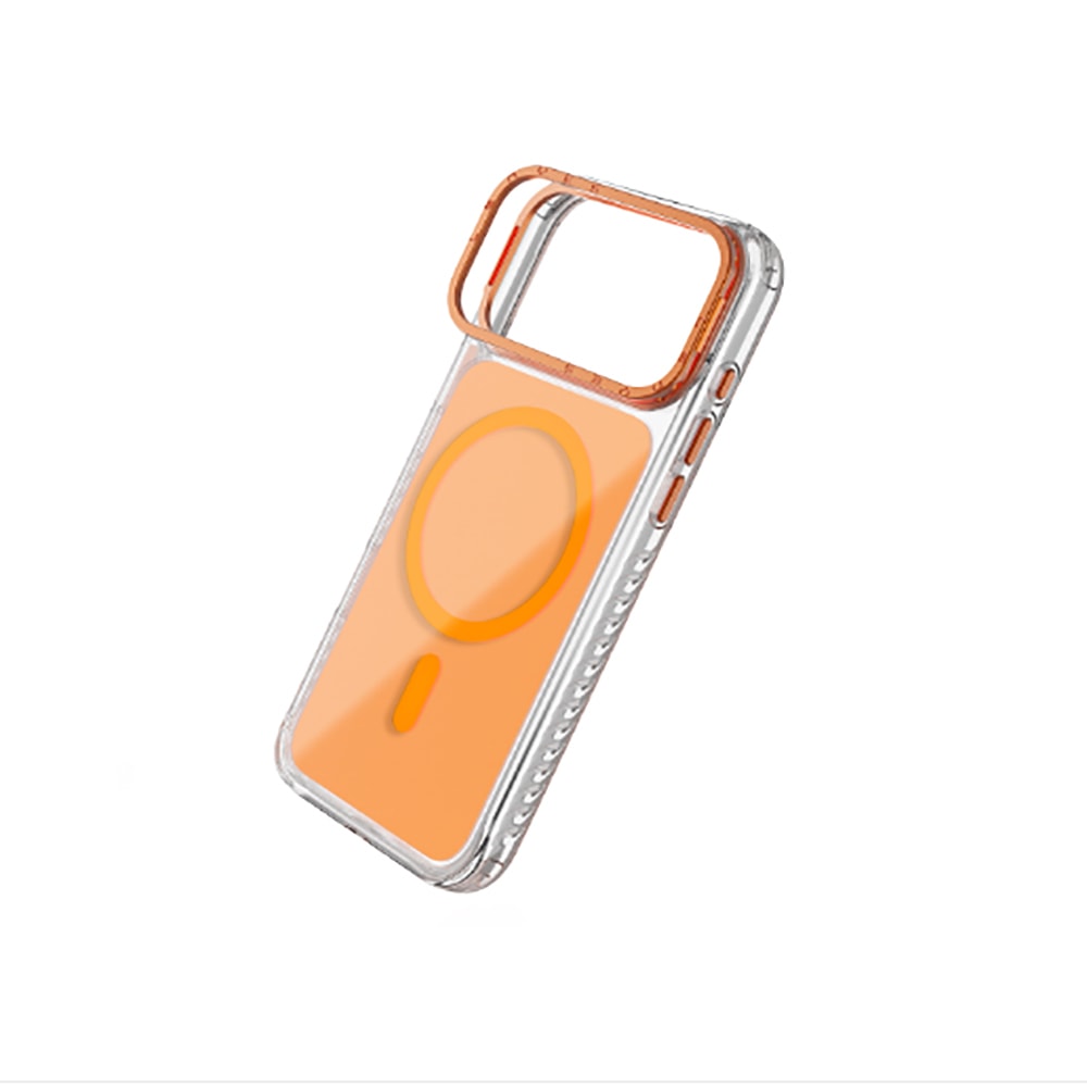 Apple iPhone 17 Pro Kılıf M-safe Şarj Özellikli Metal Kamera Çerçeveli Airbag Tasarımlı Lenyes CK221 Sert PC Kapak