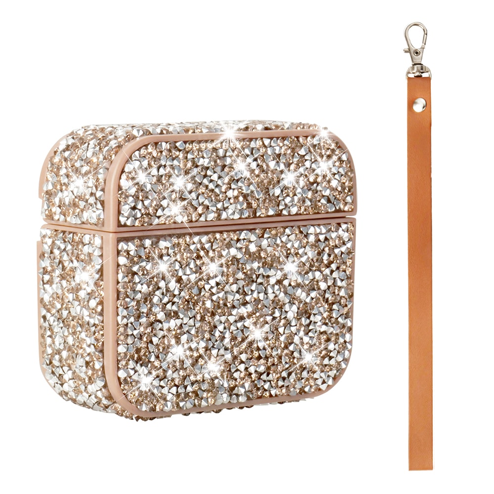 Apple Airpods 3. Nesil Zore Airbag 45 Bilek Askı Aparatlı Simli Şeffaf Kılıf