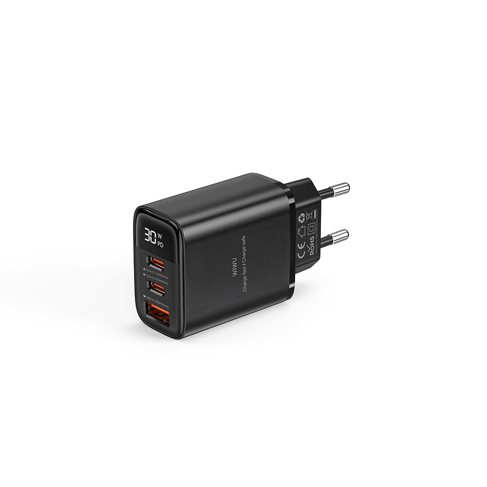 Wiwu Wi-G010 Firefly Serisi GaN Tech PD Hızlı Şarj Özellikli Şarj Başlığı 30W