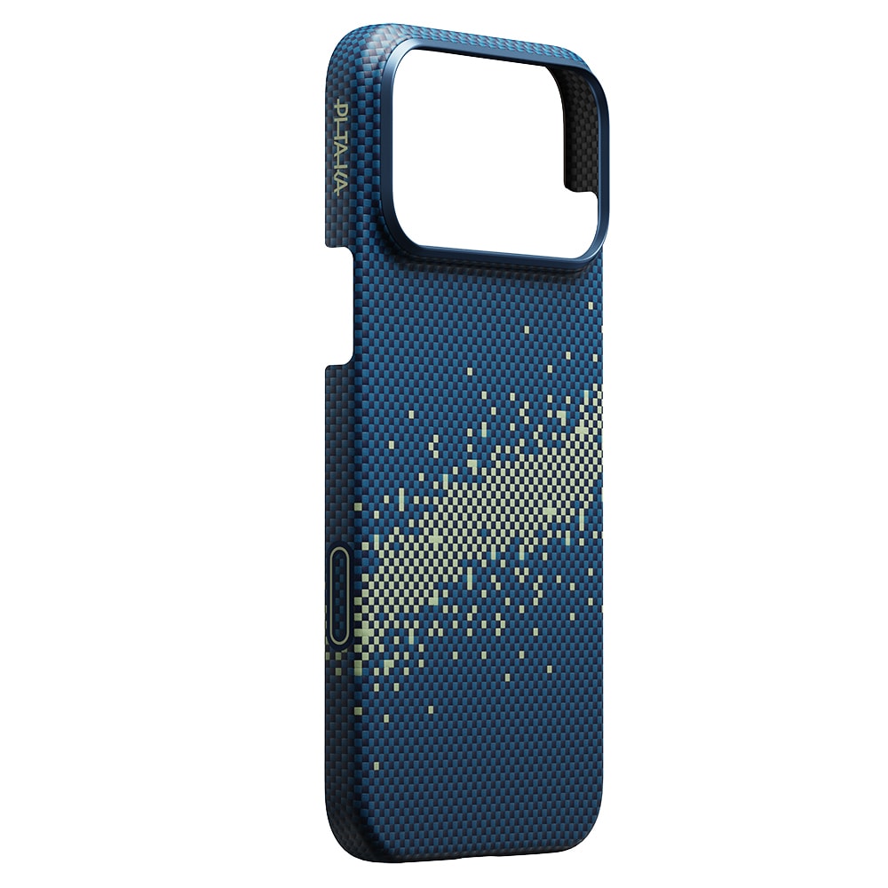Apple iPhone 17 Pro Kılıf M-safe Şarj Özellikli Aramid Fiber Pitaka Tactile Woven Starpeak Serisi Milky Way Galaxy Kapak
