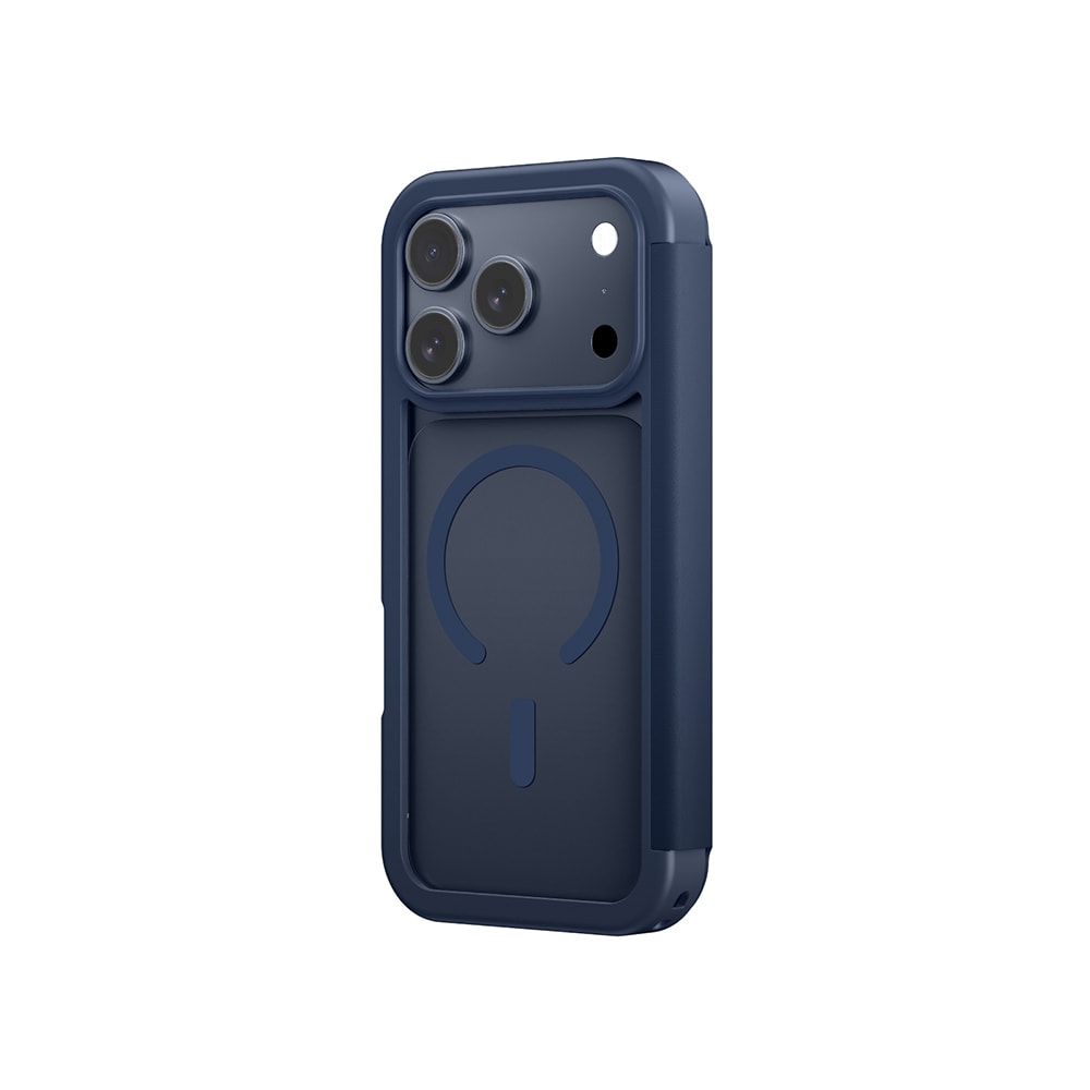 Apple iPhone 17 Pro Max PU Kartlıklı Kapaklı Amazingthing Glamour Foilo Serisi Kılıf