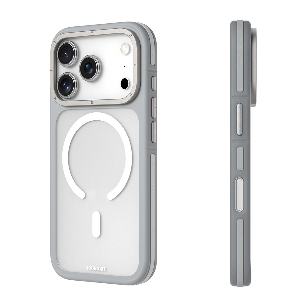 Apple iPhone 17 Pro Kılıf M-safe Şarj Özellikli Youngkit Rock Sand Serisi Kapak