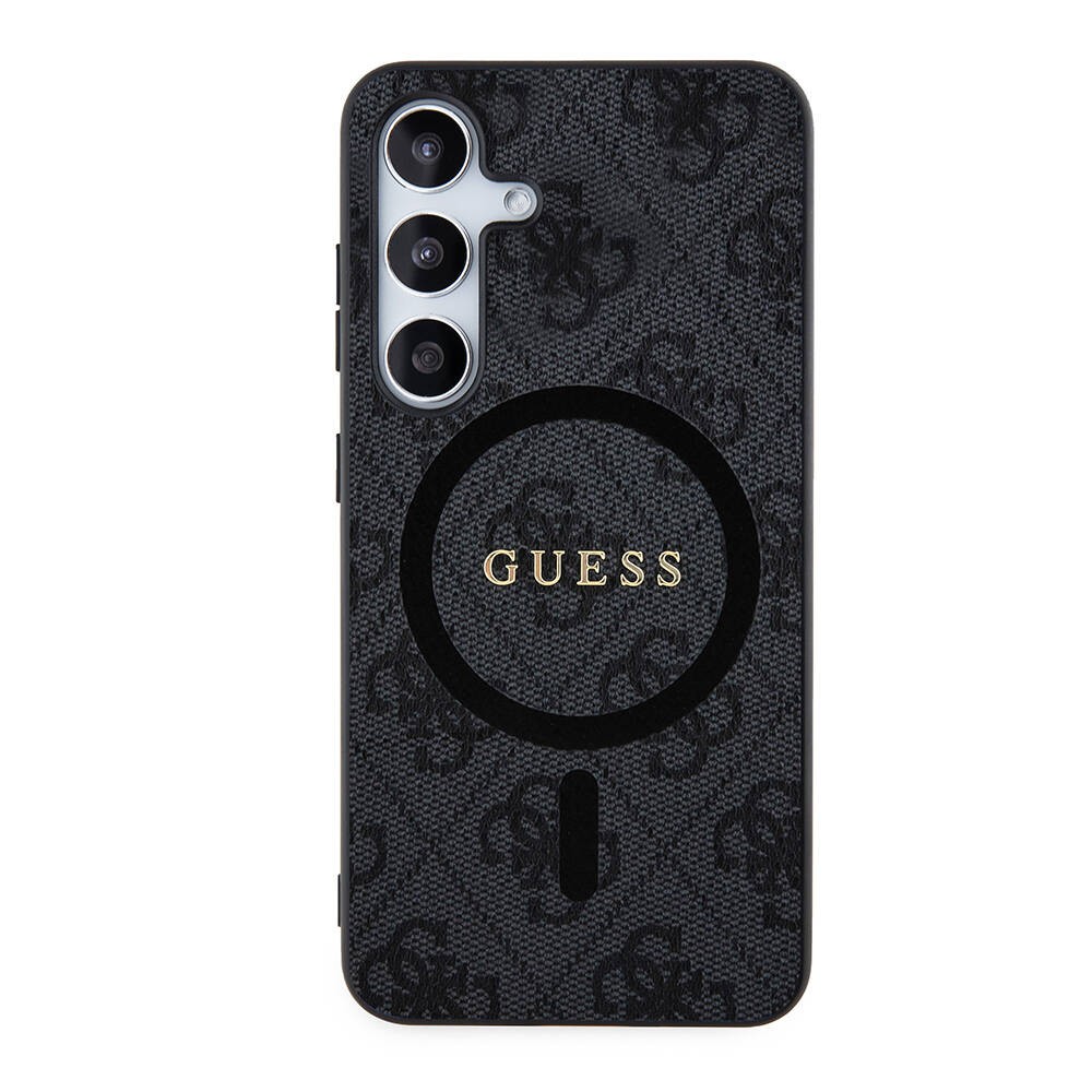 Galaxy S24 Kılıf Guess Orjinal Lisanslı Magsafe Şarj Özellikli 4G Desenli Yazı Logolu Kılıf