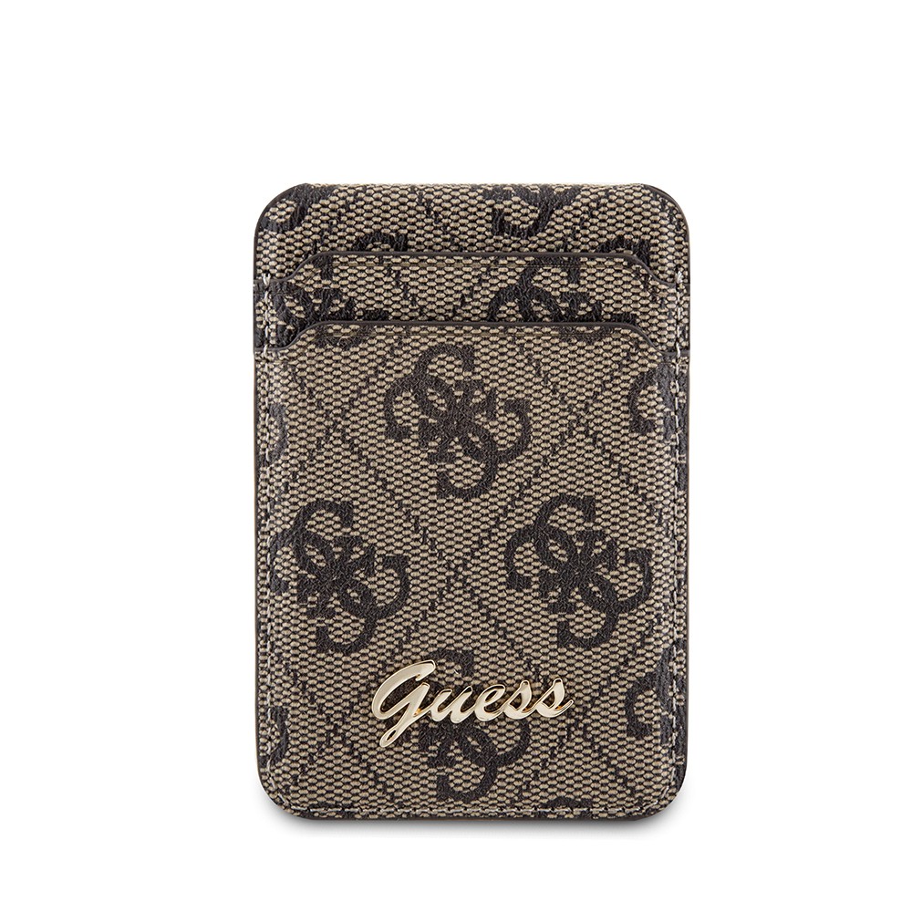 Guess Orjinal Lisanslı 4G Desenli Metal Script Logolu Magnetik Kartlık