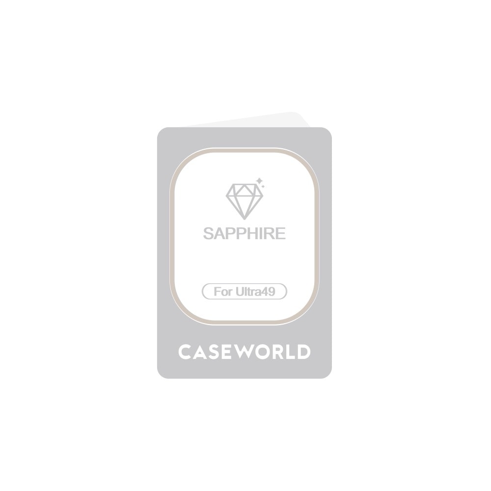 Apple Watch Ultra 49mm CaeWorld Alloy Serisi Safir Akıllı Saat Temperli Cam Ekran Koruyucu