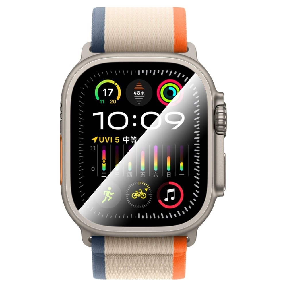 Apple Watch Ultra 49mm CaeWorld Alloy Serisi Safir Akıllı Saat Temperli Cam Ekran Koruyucu