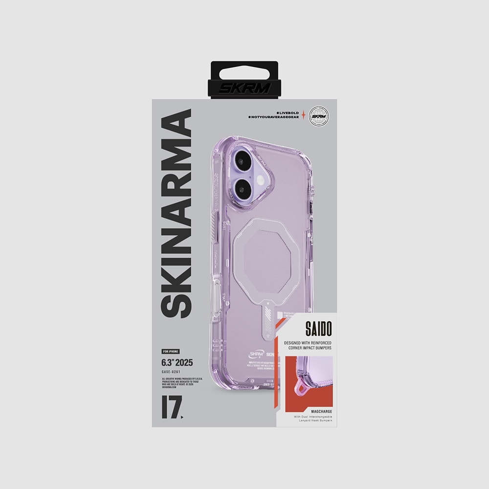 Apple iPhone 17 Kılıf M-safe Şarj Özellikli Şeffaf Airbag Tasarımlı Skinarma Saido Mag-Charge Kapak