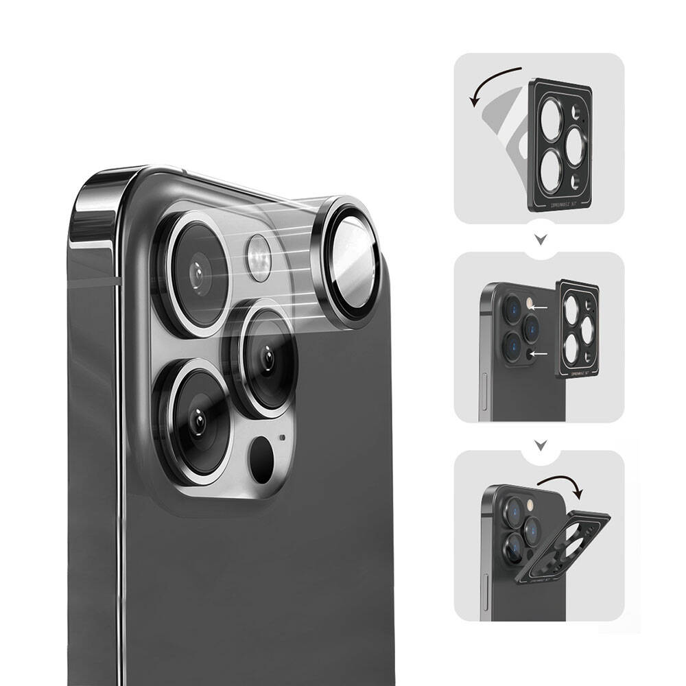 Apple iPhone 16 Pro​​ Max Wiwu Lens Guard Metal Kamera Lens Koruyucu
