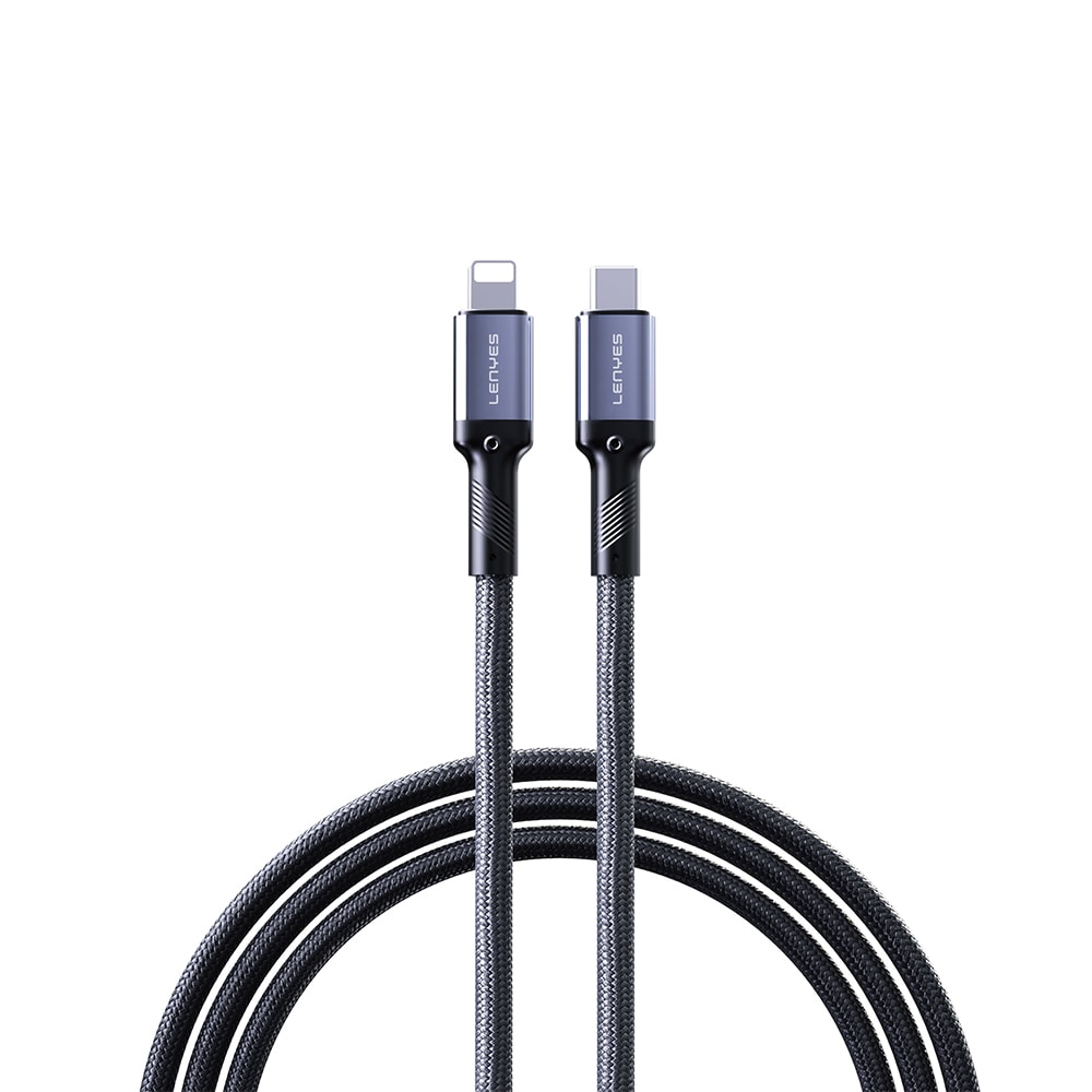 Lenyes LC509 Type-C to Lightning PD 30W Örgü Tasarımlı Hızlı Şarj Özellikli Data ve Şarj Kablosu 1M