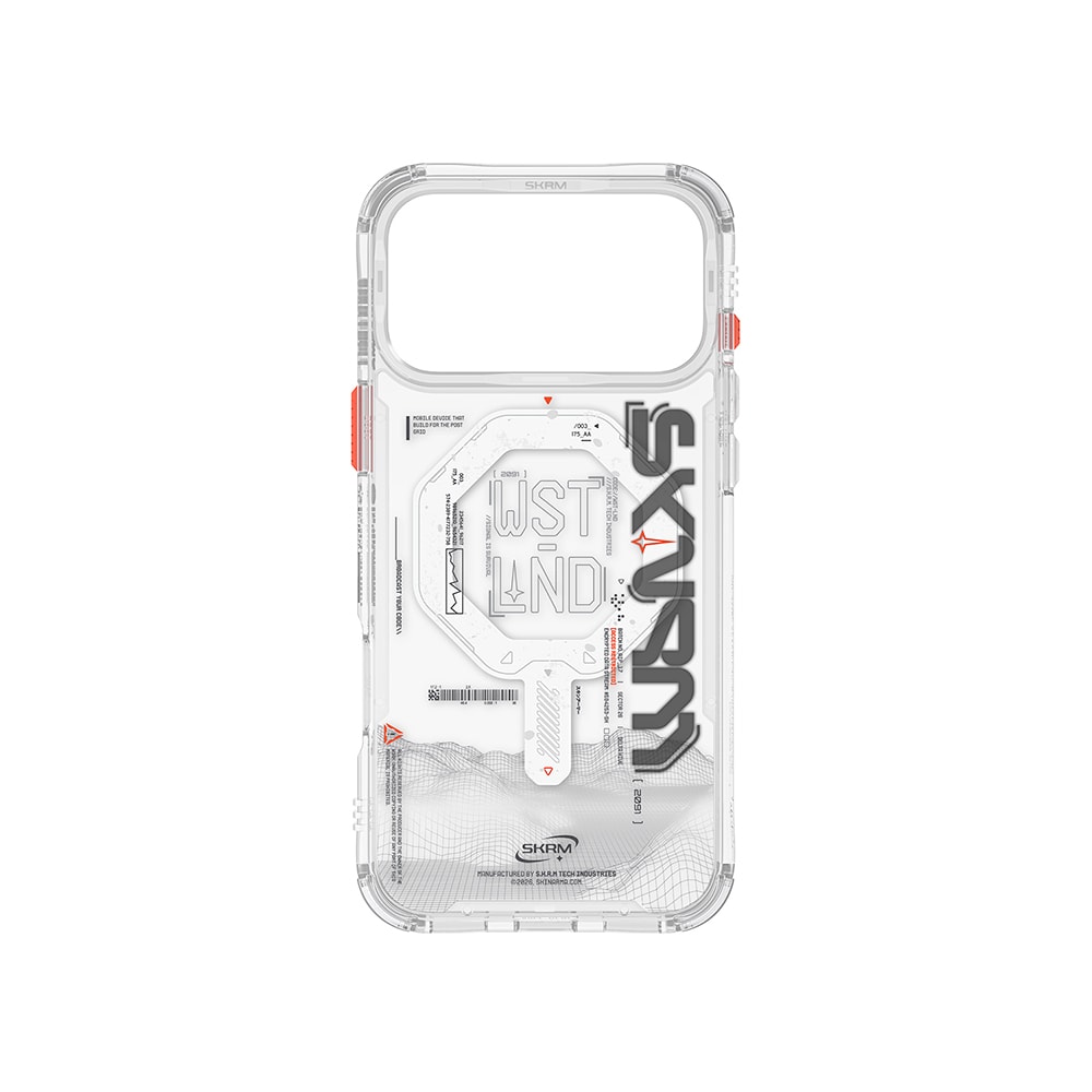 Apple iPhone 17 Pro Kılıf Skinarma M-safe Şarj Özellikli Yazı Desenli Airbag Tasarımlı Sonix Kapak