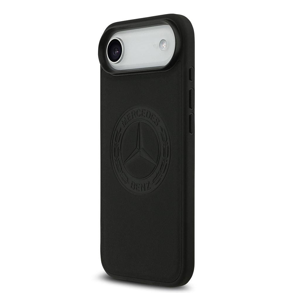 Apple iPhone 17 Air Kılıf Mercedes Benz Orjinal Lisanslı M-safe Şarj Özellikli Hakiki Deri Nostaljik Yıldız Dizayn Kapak
