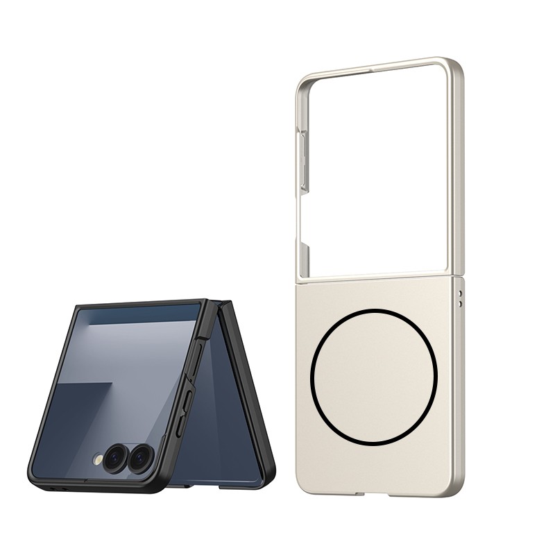Galaxy Z Flip 7 Kılıf Wireless Şarj Özellikli Zore Kıpta M-safe Kapak