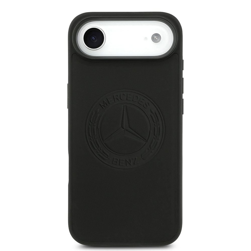 Apple iPhone 17 Air Kılıf Mercedes Benz Orjinal Lisanslı M-safe Şarj Özellikli Hakiki Deri Nostaljik Yıldız Dizayn Kapak