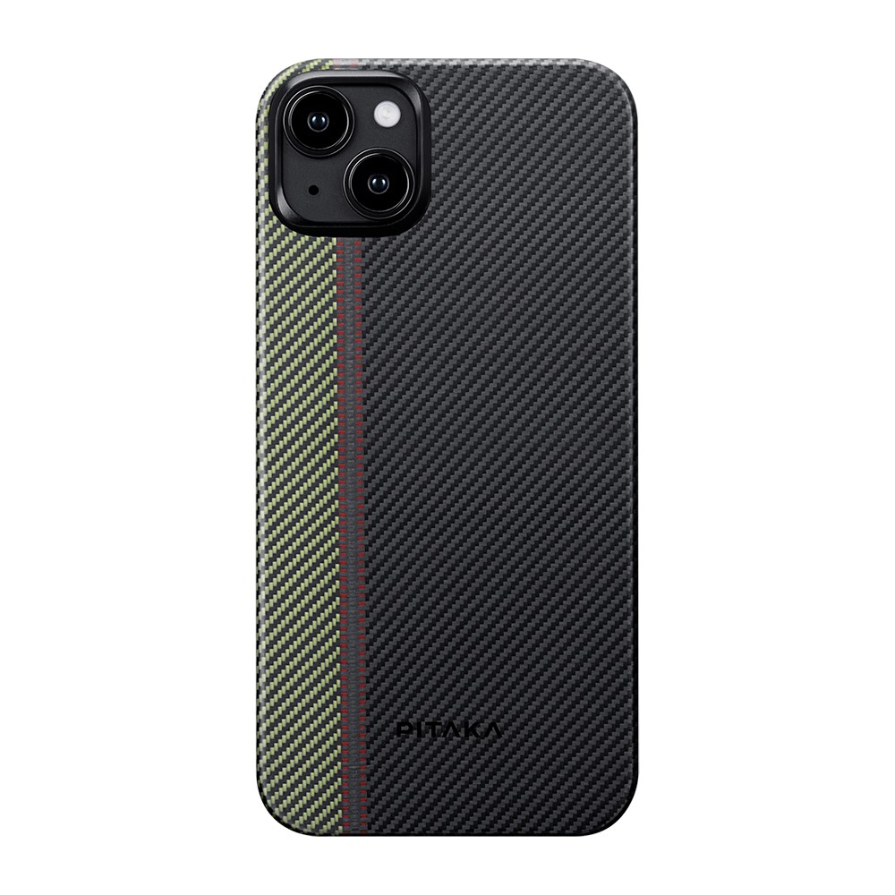 iPhone 15 Plus Kılıf Magsafe Şarj Özellikli 600D Aramid Fiber Pitaka Tactile Woven Orchestra Serisi Overture Kılıf