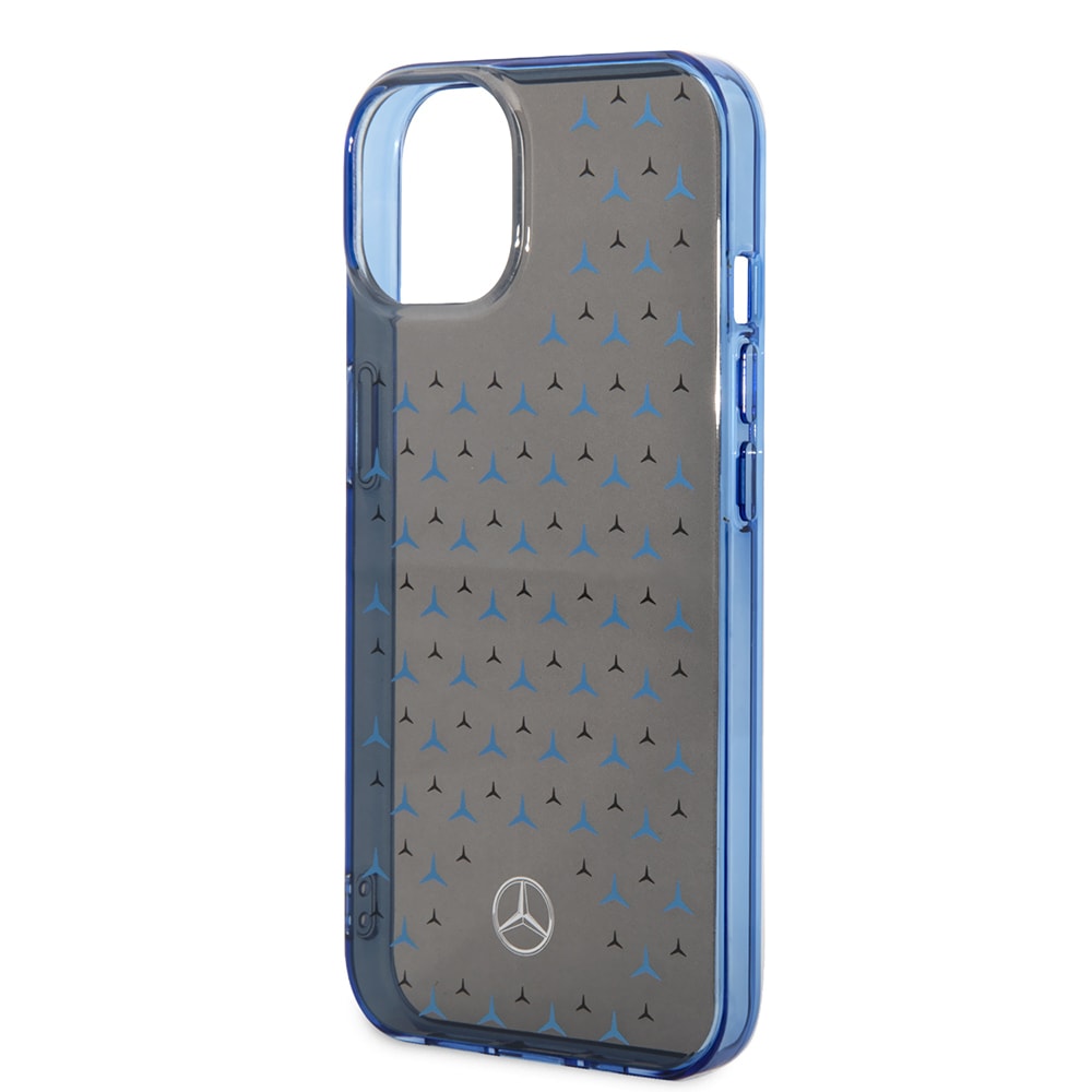 Apple iPhone 14 Kılıf Mercedes Benz Çift Katmanlı Yıldız Desenli Dizayn Kapak