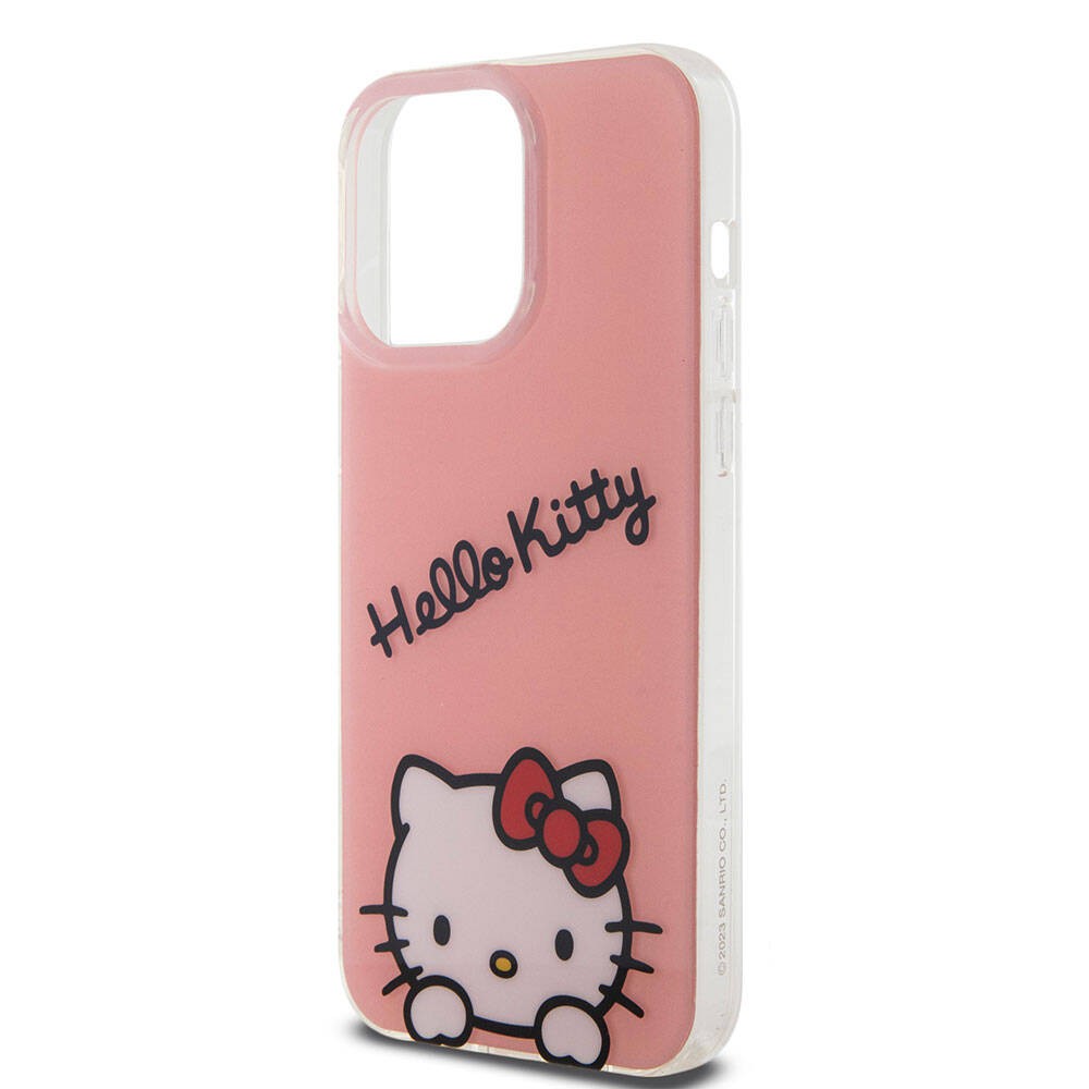 iPhone 15 Pro Max Kılıf Hello Kitty Orjinal Lisanslı Askılı Yazı ve İkonik Logolu Daydreaming Kılıf