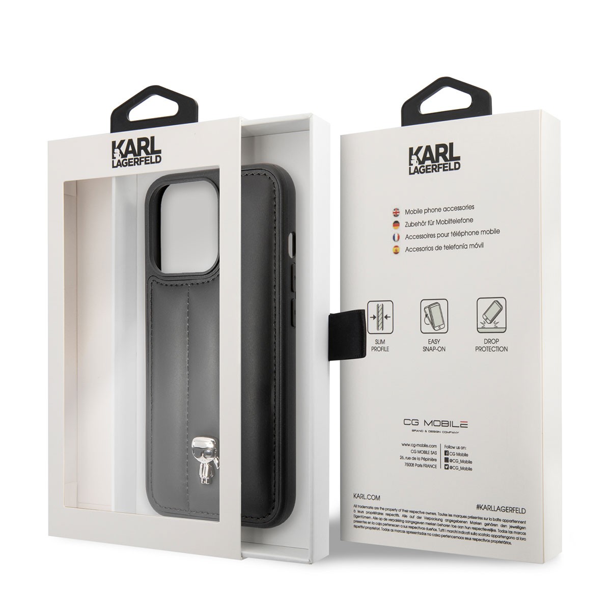 iPhone 14 Pro Max Kılıf Karl Lagerfeld Nylon Puffy Airbag Karl Dizayn Kılıf