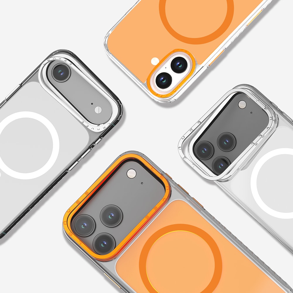 Apple iPhone 17 Kılıf M-safe Şarj Özellikli Metal Kamera Çerçeveli Airbag Tasarımlı Lenyes CK221 Sert PC Kapak