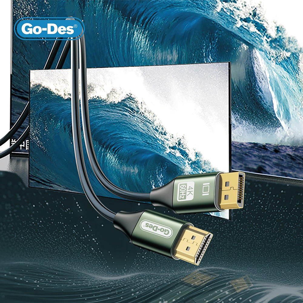 Go-Des GD-HM831 4K@60Hz HDMI to Display Port Kablo 2 Metre