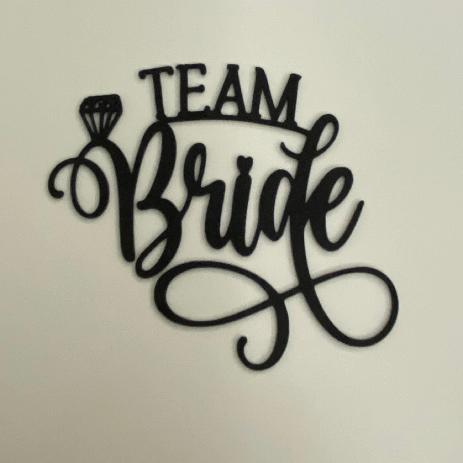 Team Bride pasta süsü