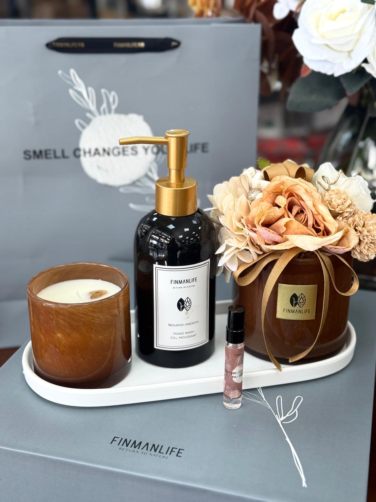 Tasarım Mumluk Seti-Amber