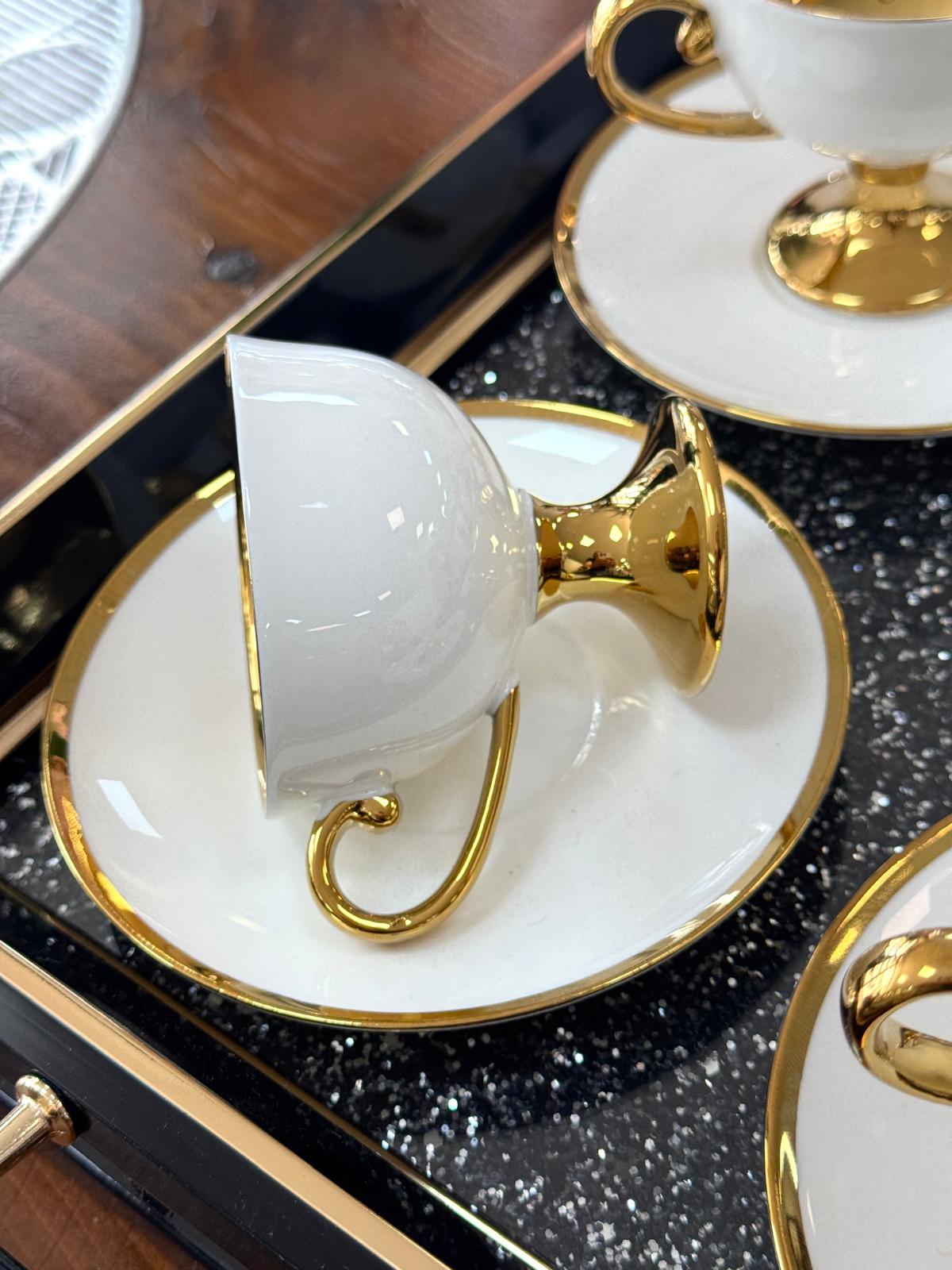 KOSAVA 6 Kişilik Porselen Fincan Takımı 90 cc