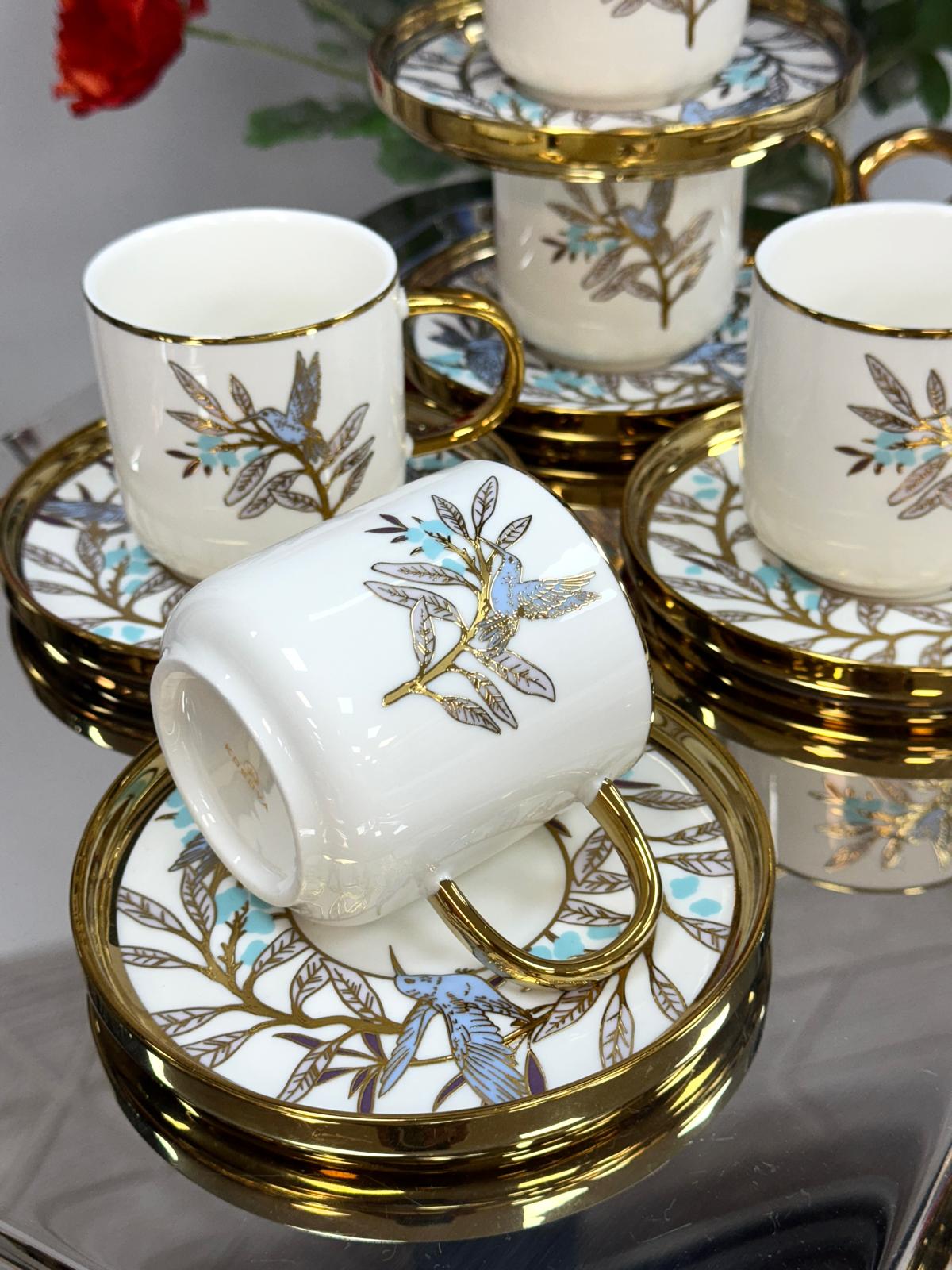 Porselen 6 Kişilik Çay Seti 200 cc