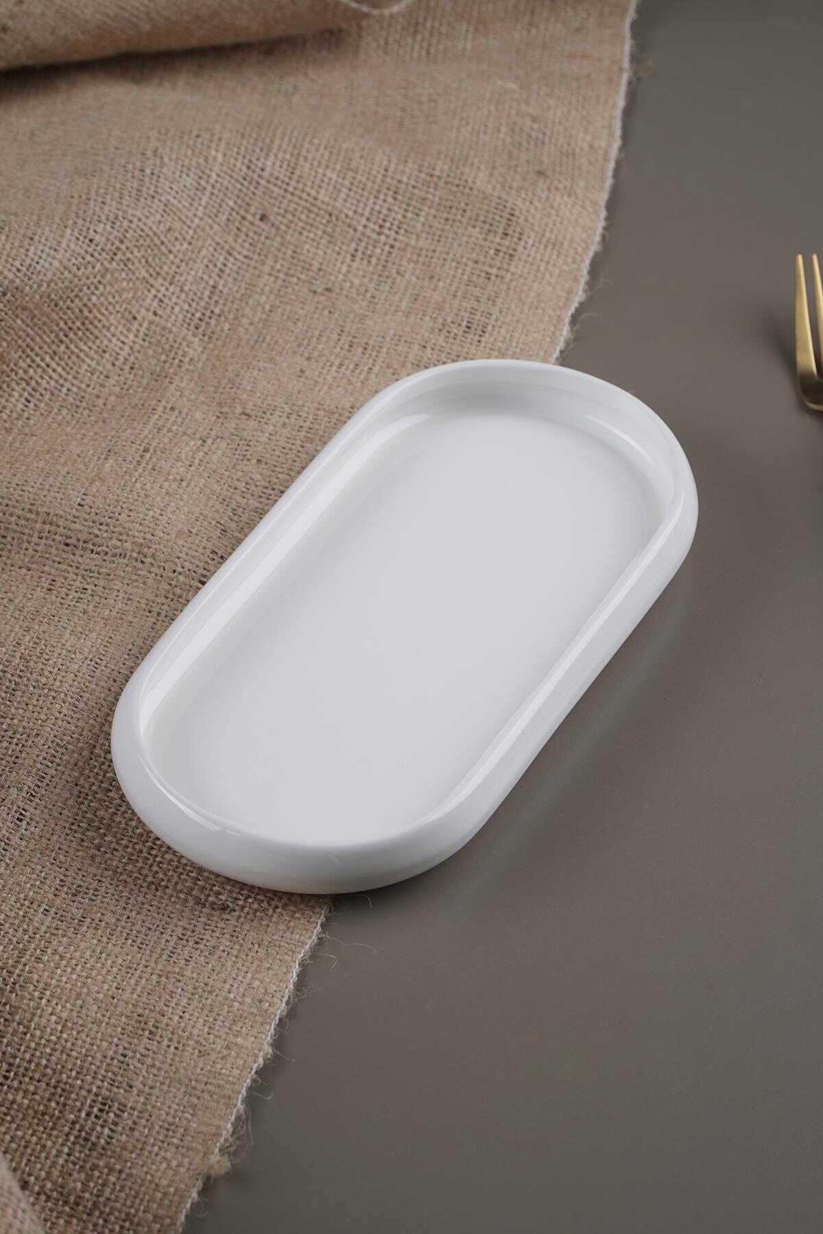 ACAR Bianco Perla Oval Tabak 22.8X10.5X2 Cm