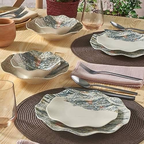 GÜRAL PORSELEN Güral Porselen Nesrin Yemek Takımı Reaktıf DG 24 Parça