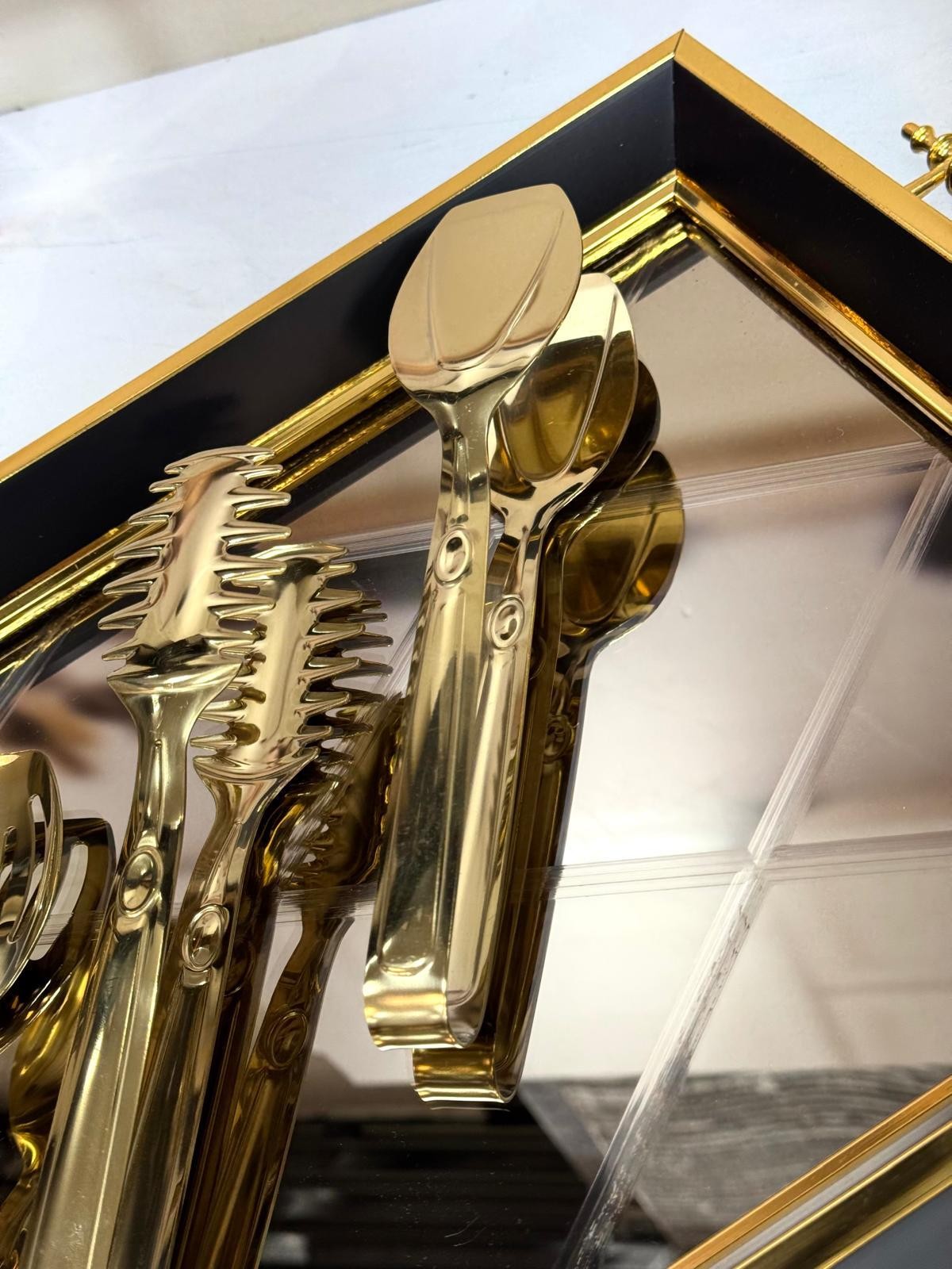 ŞAHANE HOME 3 LÜ SEVİS TİTANYUM GOLD