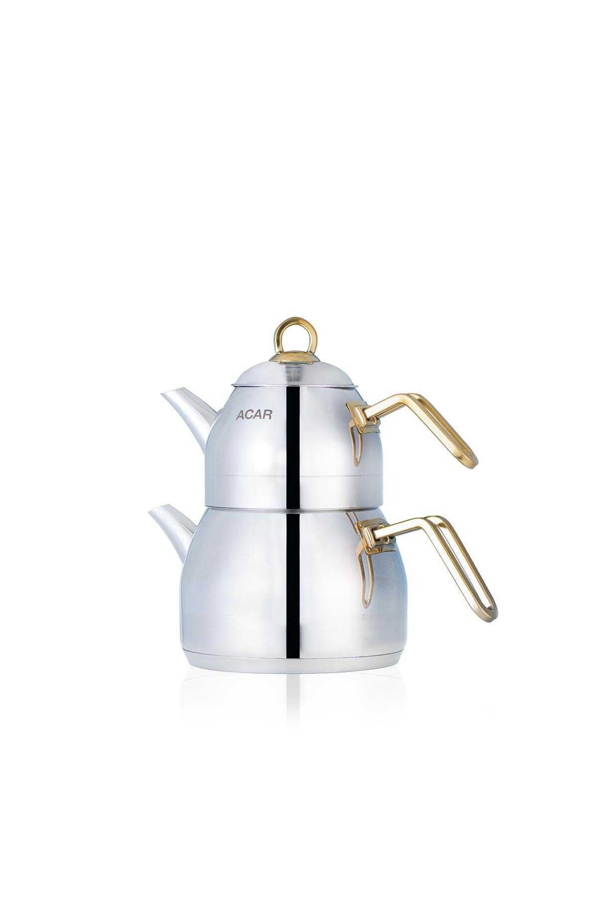 ACAR Alexi Gold Mini Boy Çaydanlık Takımı (Metal Kulp)