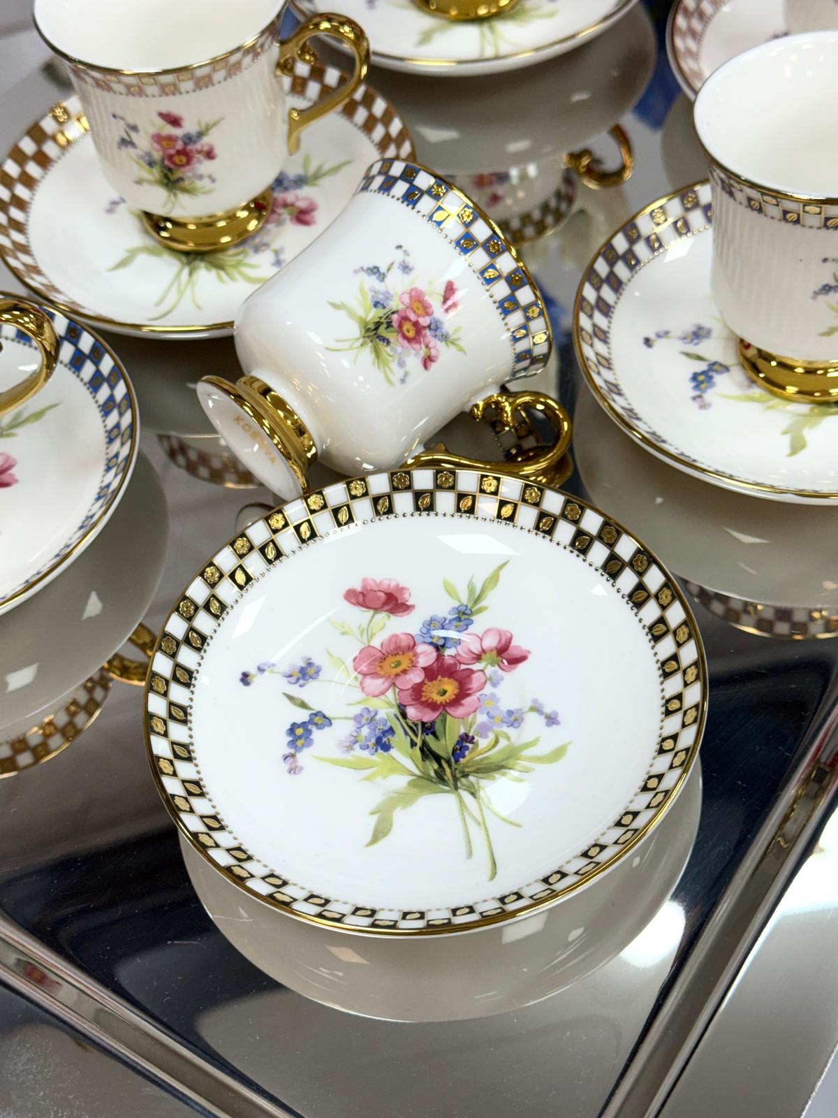 6 Kişilik Porselen Fincan Takımı 100 cc