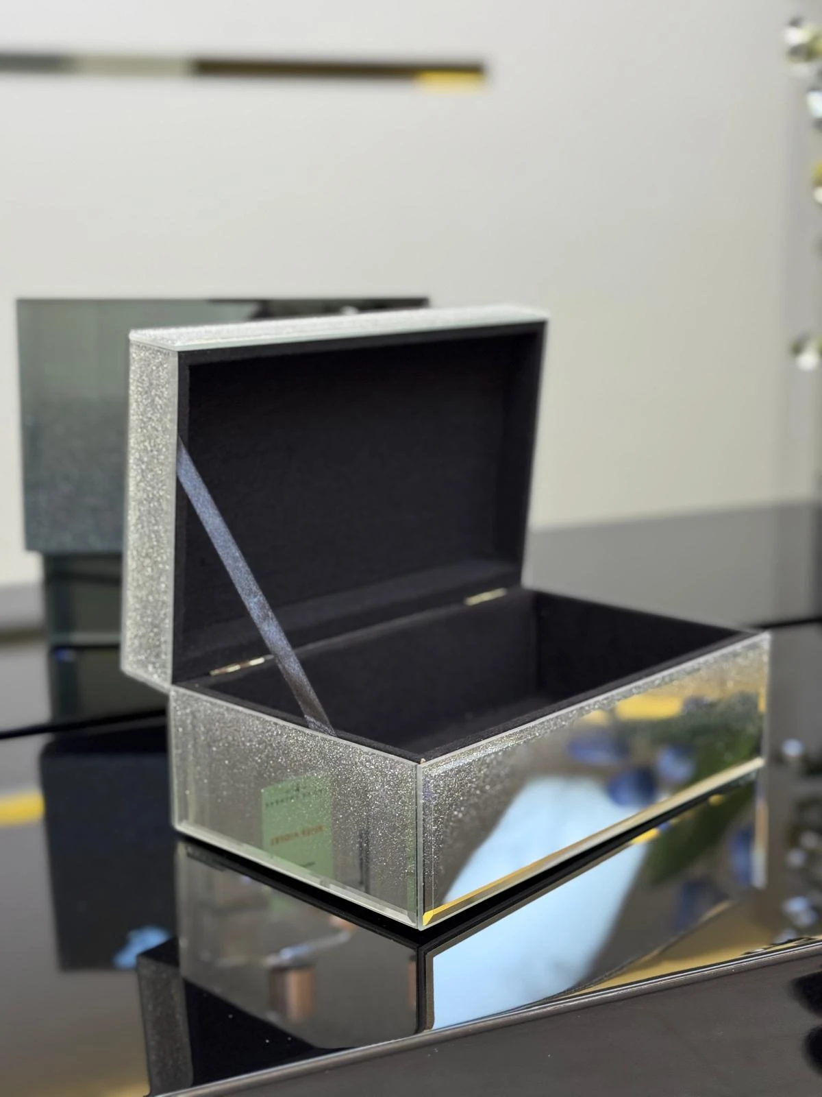 AROW Arow Aynalı Takı Kutusu Ççiçek Detaylı 21/13 cm