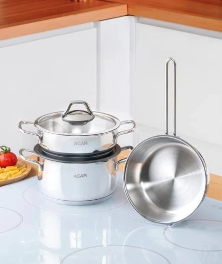 ACAR Karat Vera 5 Parça Tencere Seti 16cm/16cm/16cm