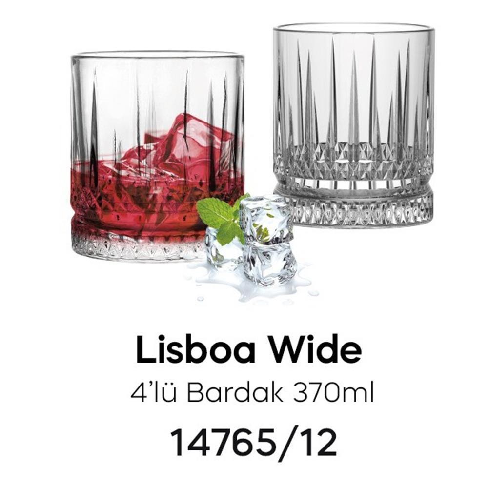 Sefa Züccaciye Perotti Lısboa Wıde 4`Lü Bardak 370Ml