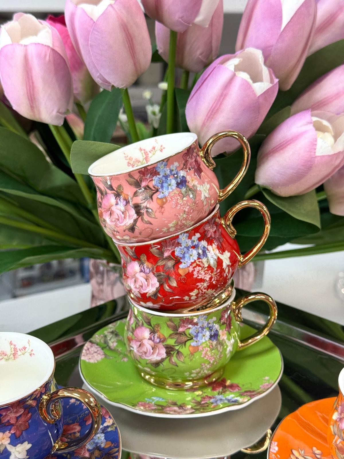 Rose 6 Kişilik Porselen Fincan Takımı 90 Ml