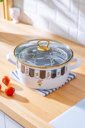 Emaye Kızartma Tenceresi 22 cm