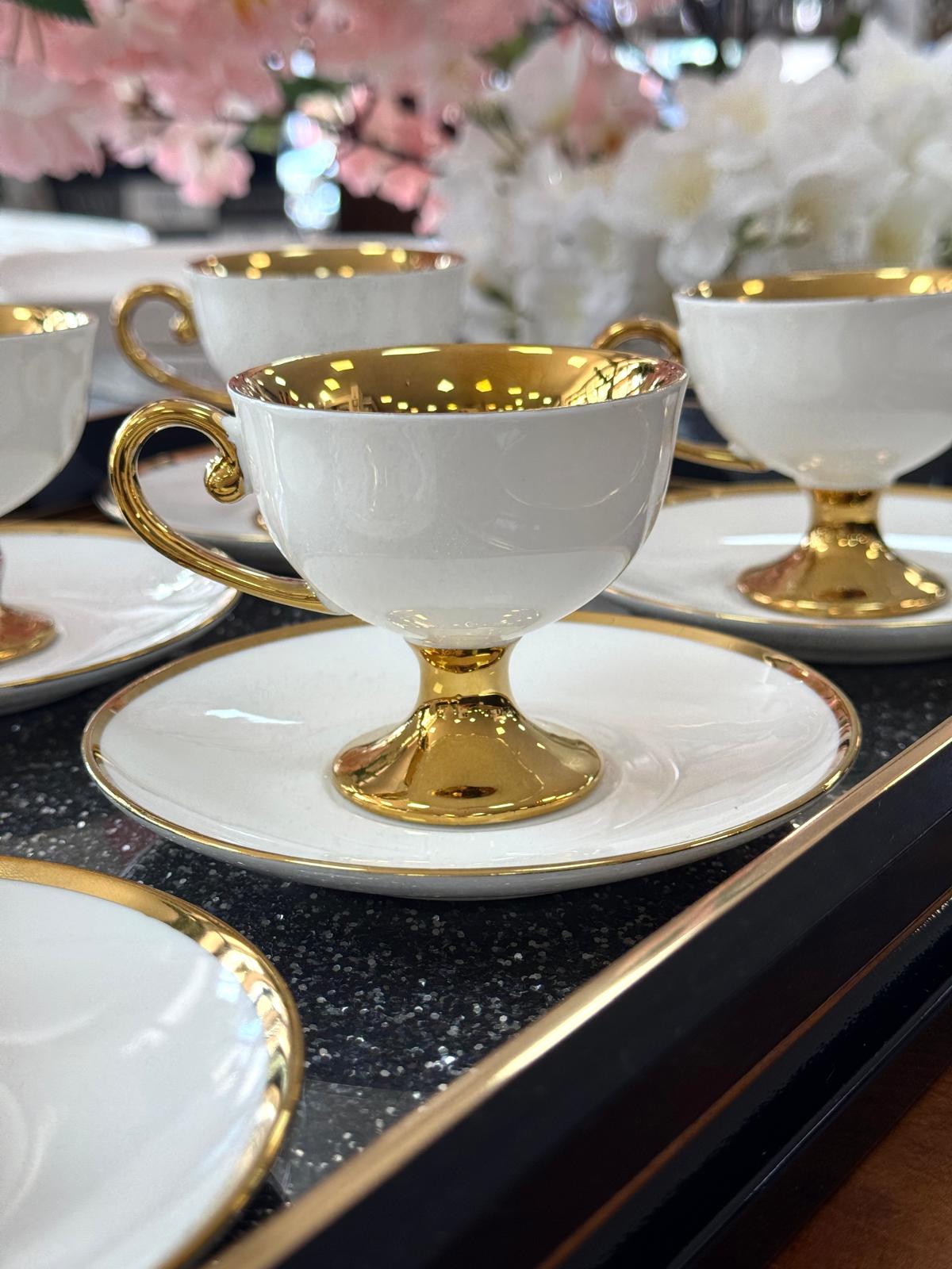 KOSAVA 6 Kişilik Porselen Fincan Takımı 90 cc