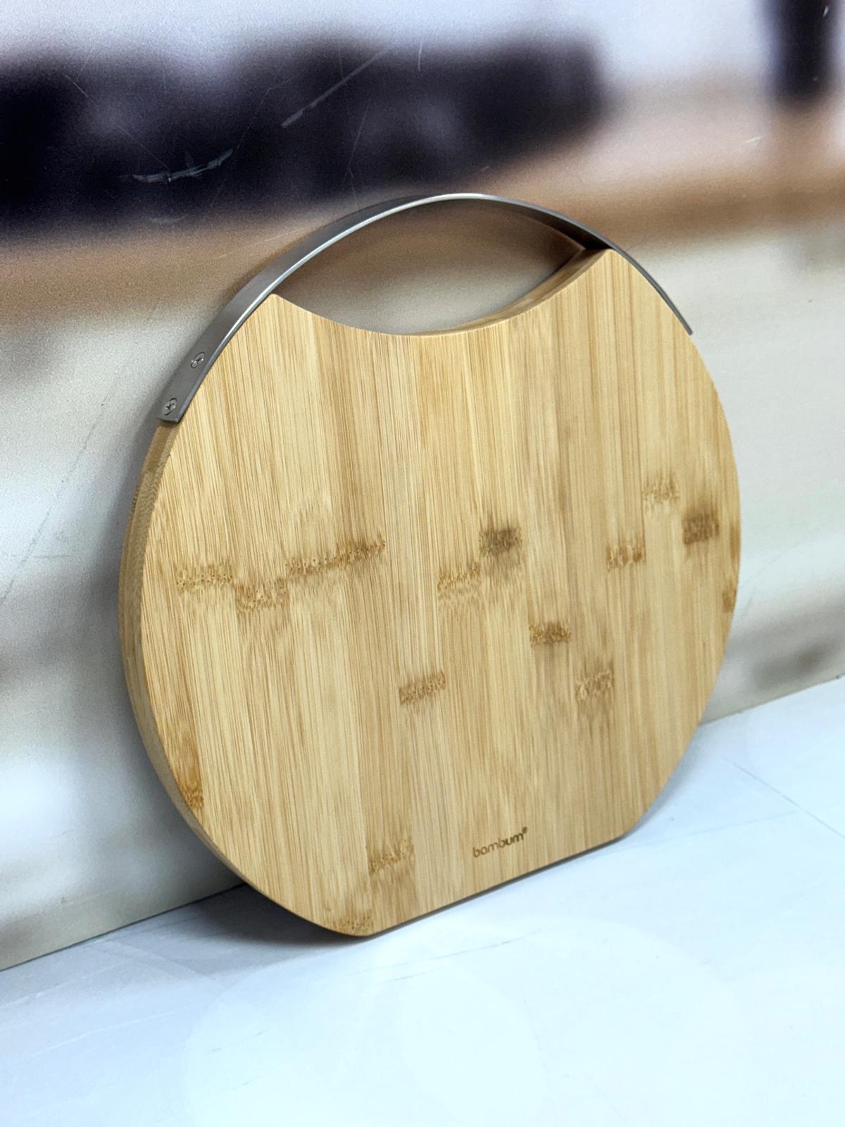 Bambum Zoe Metal Kulplu Kesme Tahtası 30 Cm