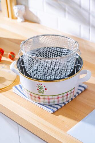 Emaye Kızartma Tenceresi 22 cm