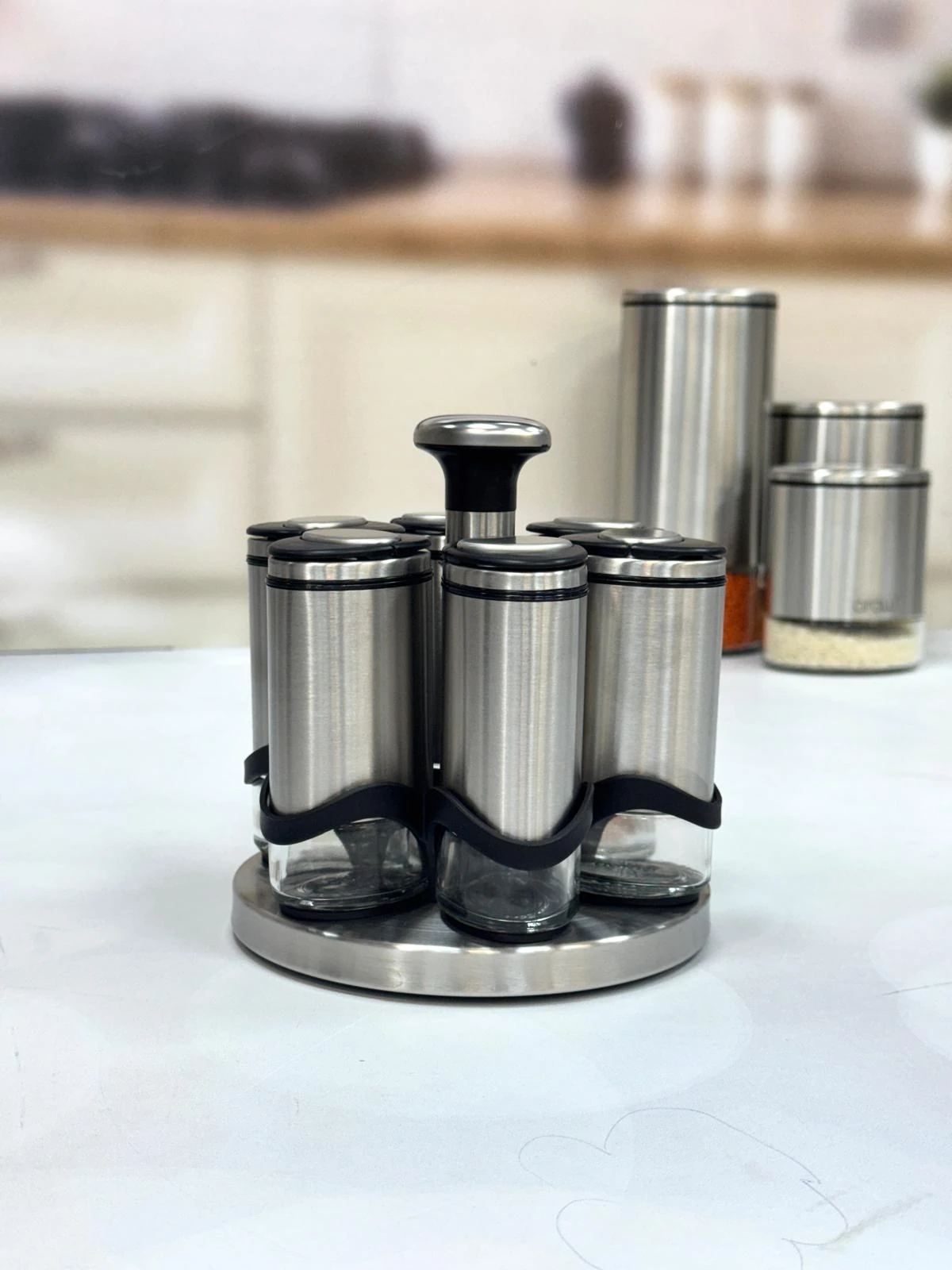 Basil 7 li 115 Ml Döner Standlı Baharat Seti