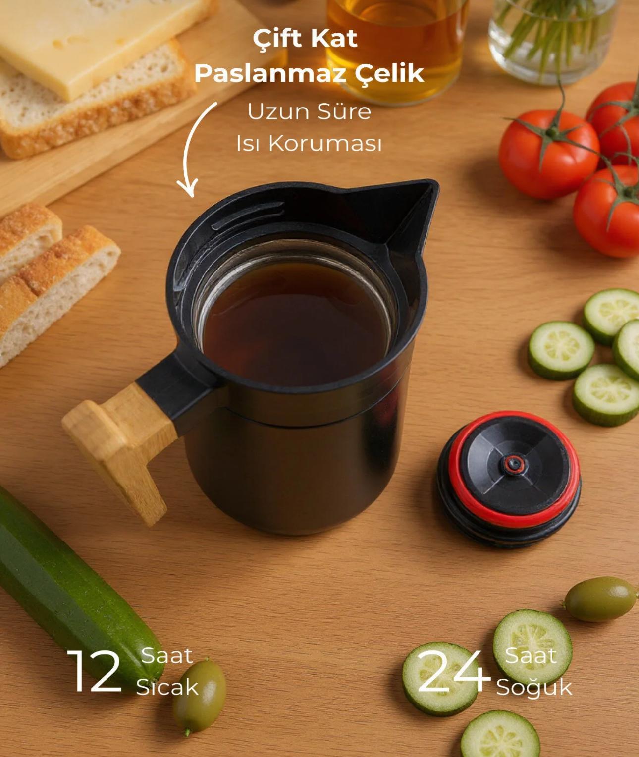 NORTH 2 LİTRE ÇELİK TERMOS-SİYAH