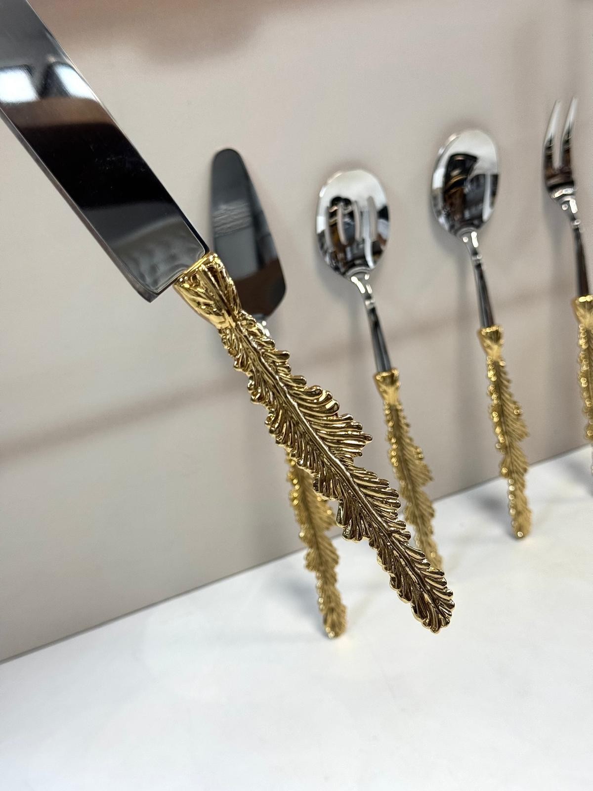 Şahane Home Tüy 5 Parça Servis Seti Gold