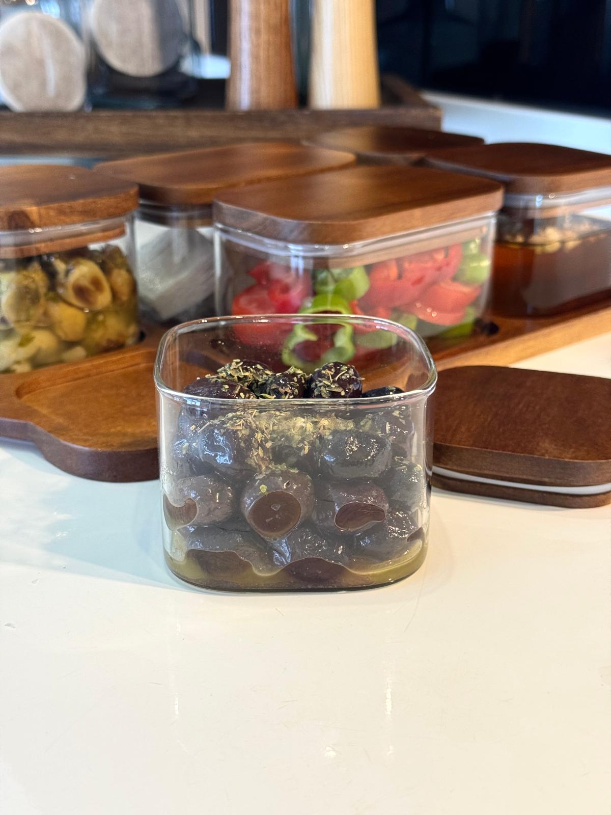 Akasya Kapaklı Cam Kahvaltılık Seti