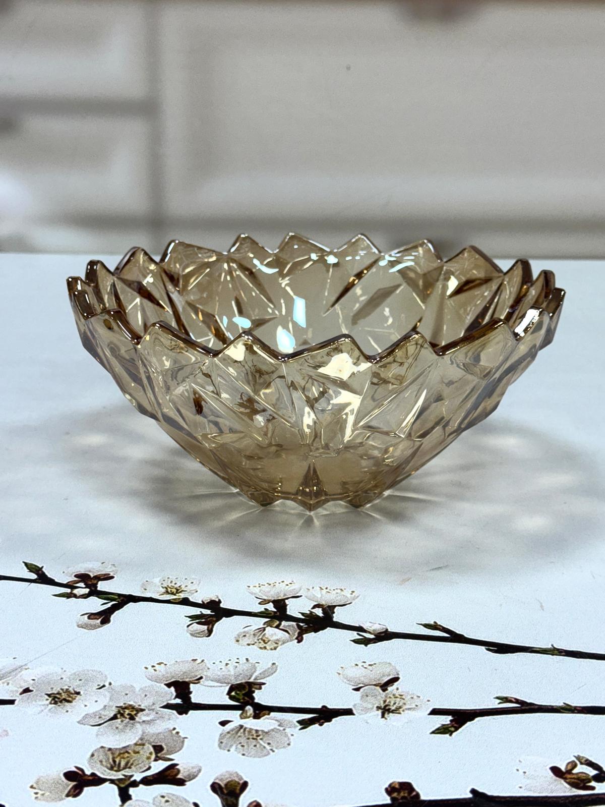 Cam Kristal Derin Kase 24 Cm