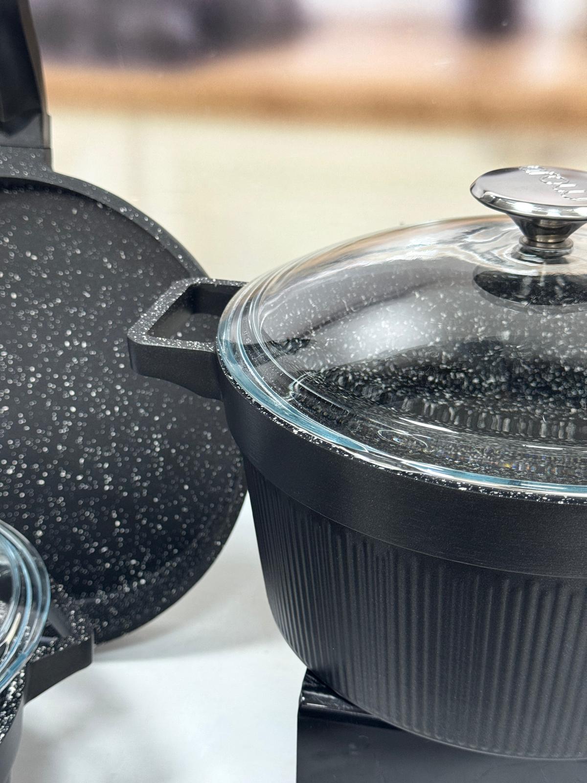 HARMONY 7 PARÇA DÖKÜM TENCERE SETİ SİYAH