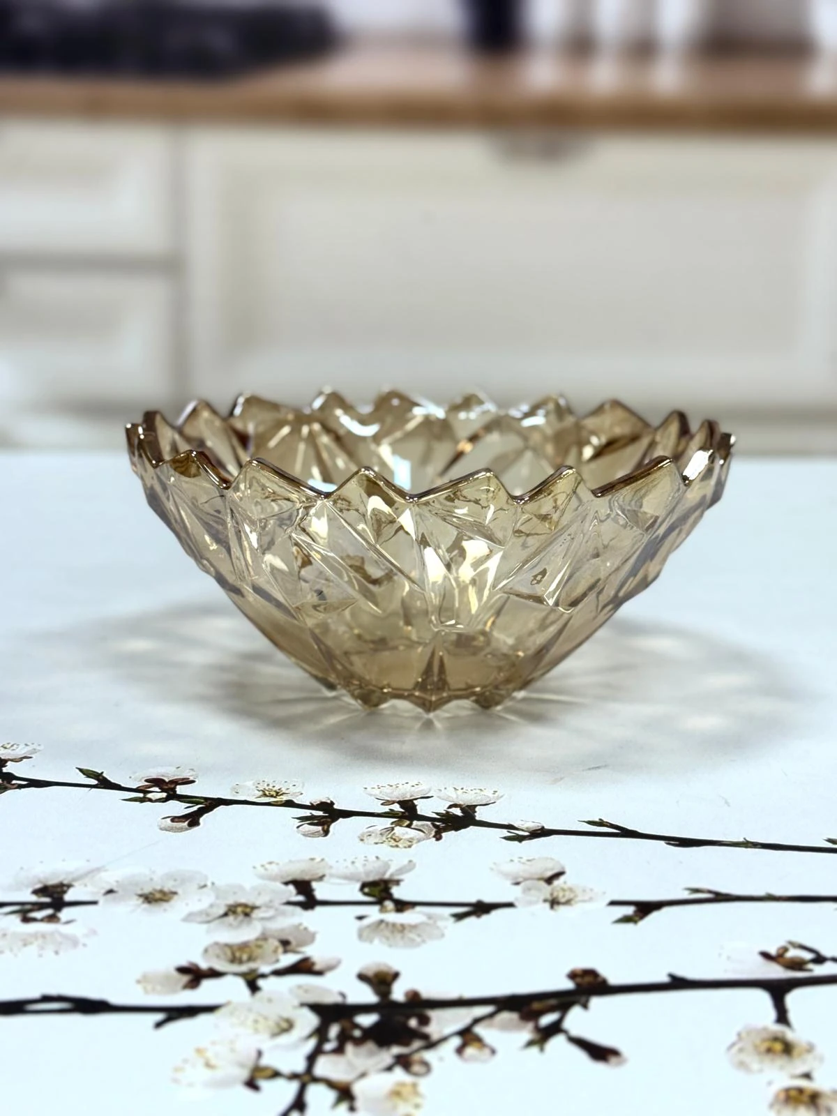 Cam Kristal Derin Kase 24 Cm